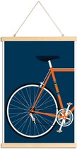 JUNIQE - Posterhanger Icons Crescent Back -40x60 /Blauw & Oranje