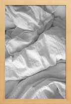 JUNIQE - Poster in houten lijst Perfect Day in Bed -20x30 /Grijs & Wit