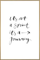 JUNIQE - Poster met kunststof lijst Journey -40x60 /Wit & Zwart