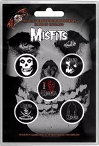 Misfits Button Skull 5-pack