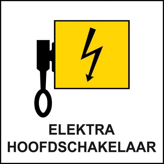 Elektra hoofdschakelaar bord 100 x 100 mm