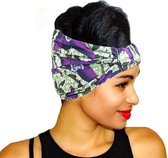 Haarband|Afrikaanse Haarband|Hoofddeksel|Afrikaans|Haarband Dames|Bandana|Stretch|Paars|Groen|Haarverzorging