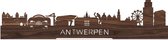 Standing Skyline Antwerpen Notenhout - 40 cm - Woondecoratie design - Decoratie om neer te zetten - WoodWideCities