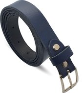 Broek riem - Dames riem - Donker blauw - leer 2 cm - 105 cm