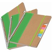 Pakket van 6x stuks schoolschriften/collegeblokken A5 - groen - Notitieboeken