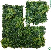 .art Forest - Large (100cm x 100cm) - kunstplanten groene muur / kunsthaag - berk beuk UV