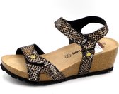 Lily Fashion Dames Sandaal 1625.LU Bruin/Combi Python - Maat 39