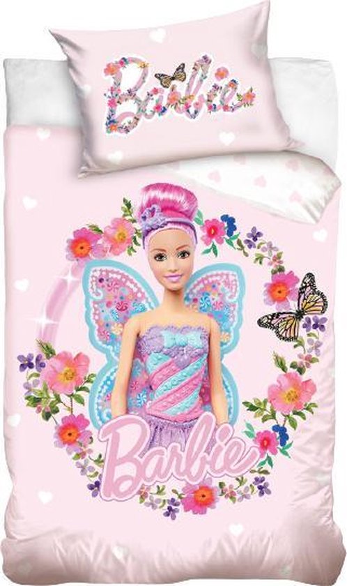 Barbie Dekbedovertrek Butterfly Junior 135 X 100 Cm Katoen