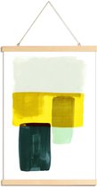 JUNIQE - Posterhanger Minimalism 16 -40x60 /Geel & Groen