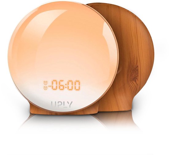 UPLY Wake Up Light Met hout