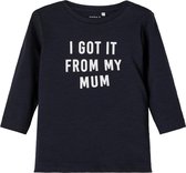 Name it Newborn Tshirt Kent I Got It From My Mom Dark Sapphire - 68