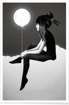 JUNIQE - Poster No Such Thing As Nothing (by Night) -20x30 /Wit &