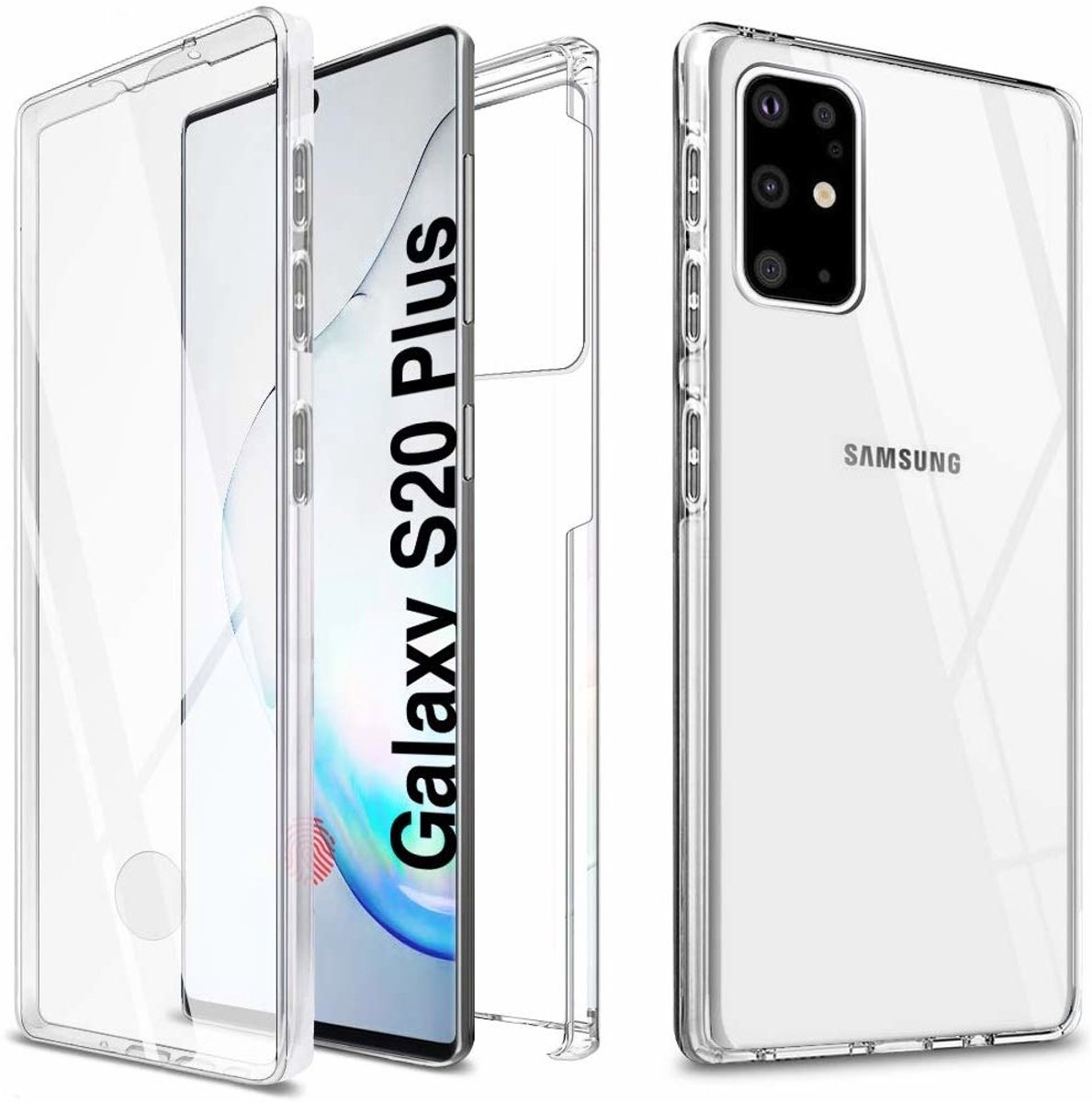 Hoesje Geschikt Voor Samsung Galaxy S20 Plus Hoesje 360° TPU 2 in 1 Case Transparant