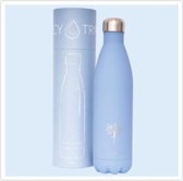 Fancy trinken- Rvs drinkfles- Drinkflessen-Waterfles- Duurzaam- Yoga- Blauw- 500ML