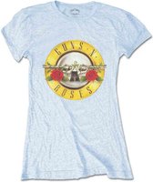 Guns N' Roses Dames Tshirt -2XL- Classic Bullet Logo Blauw