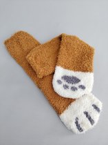 Katten sokken| Sokken| Katten print| Cat sock| poezen poot| oranje