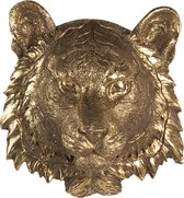 Leeuw - Dierenbeeld - Tuinbeeld - Beeldje - Beeld - Goud - Brons - 19 cm hoog