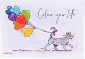Kaart - Postcard - Zomaar - Colour your life - LGBT+ - Regenboog - Meer kleur - Kleurrijk - Monique Wijnschenk