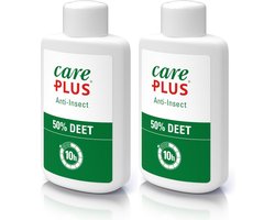 2x Care Plus Deet 50% lotion - 50 ml - muggenspray met deet 50% - biedt tot 10 uur bescherming - Sterk anti insect middel