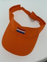 Zonneklep met NL vlag Oranje