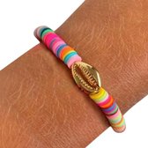 Tila kralen armband - Handgemaakt - Etnische Polymeer - Multicolour - Schelp - Goud - Dames - Lieve Jewels