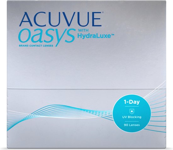 +5,00 - ACUVUE® OASYS 1-Day WITH HYDRALUXE - Pack 90 - Lentilles journalières - BC 8.50 - Lentilles de contact