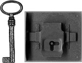slot - ingangsslot / sleutel ijzer rechts doorn 25mm -  - 6 cm hoog