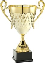 Gouden trofee-23 cm-cup met oren