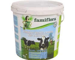 Famiflora meststof - koe- & kippenmest - 8 kg - Organische bodemverbeteraar voor gezonde planten - Verhoogt vruchtbaarheid van de grond voor betere groei - Pellets gemakkelijk strooibaar voor gemak