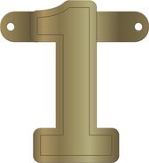 Banner letter 1 metallic goud