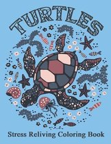 Turtles Stress Reliving Coloring Book