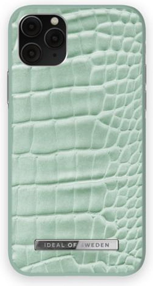 iDeal of Sweden Phone Necklace Case voor iPhone 11 Pro/XS/X Mint Croco
