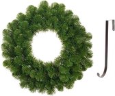 Groene kerstkransen/deurkransen 45 cm met ijzeren hanger - Kerst decoratie kransen van dennentakken