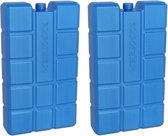 2x stuks koelelementen 800 ml 12 x 20,5 cm blauw - Koelblokken/koelelementen voor koeltas/koelbox