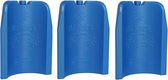 4x stuks koelelementen 300 ml 12 x 17 cm blauw - Koelblokken/koelelementen voor koeltas/koelbox