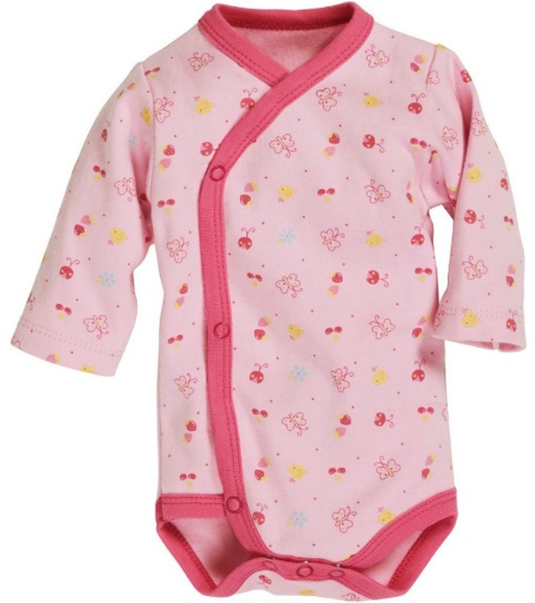 Playshoes Schnizler overslagromper lange mouwen roze print