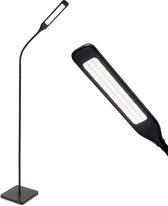LifeGoods Staande Lamp - Vloerlamp Woonkamer - LED - Dimbaar - voor Binnen - Zwart