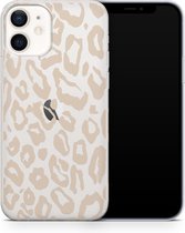 ShieldCase Panther Pattern geschikt voor Apple iPhone 12 / 12 Pro hoesje - transparant/beige