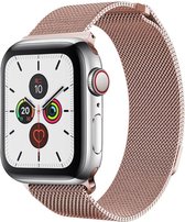 Case2go - Bandje geschikt voor Apple Watch 42 / 44 mm - Milanees Bandje met magneetsluiting - Horlogeband - RVS - Goud