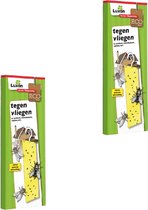 Luxan Vliegenstrip/ Vliegenvanger/ Kleefstrip met haakje - ECO niet giftig - 2 STUKS