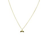 Silventi 9NBSAM-G200318 Gouden Ketting - Dames - Fantasie - Walvisstaart -  9 x 11 mm - Ankerschakel - 38 + 2,5 + 2,5 cm - 14 Karaat - Goud