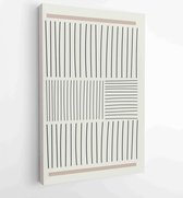 Earth tones Hand drawn organic shape art design for wall framed prints, canvas prints, poster, home decor, cover, wallpaper. 1 - Moderne schilderijen – Vertical – 1888032535 - 80*6