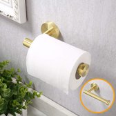 Mivalo Toiletrolhouder RVS Mat Goud-  WC Rolhouder-  Luxe Toiletrolhouder