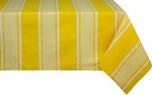 kleurmeester.nl | Tafelkleed met coating Yvonne - Katoen | 155 cm x 300 cm | geel wit gestreept