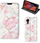 Stand Case Hoesje Cadeau voor Mama Samsung Galaxy Xcover 5 Enterprise Edition | Samsung Xcover 5 Smart Cover Mooie Bloemen