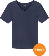 SCHIESSER Laser Cut T-shirt (1-pack) - naadloos met diepe V-hals - donkerblauw - Maat: XL