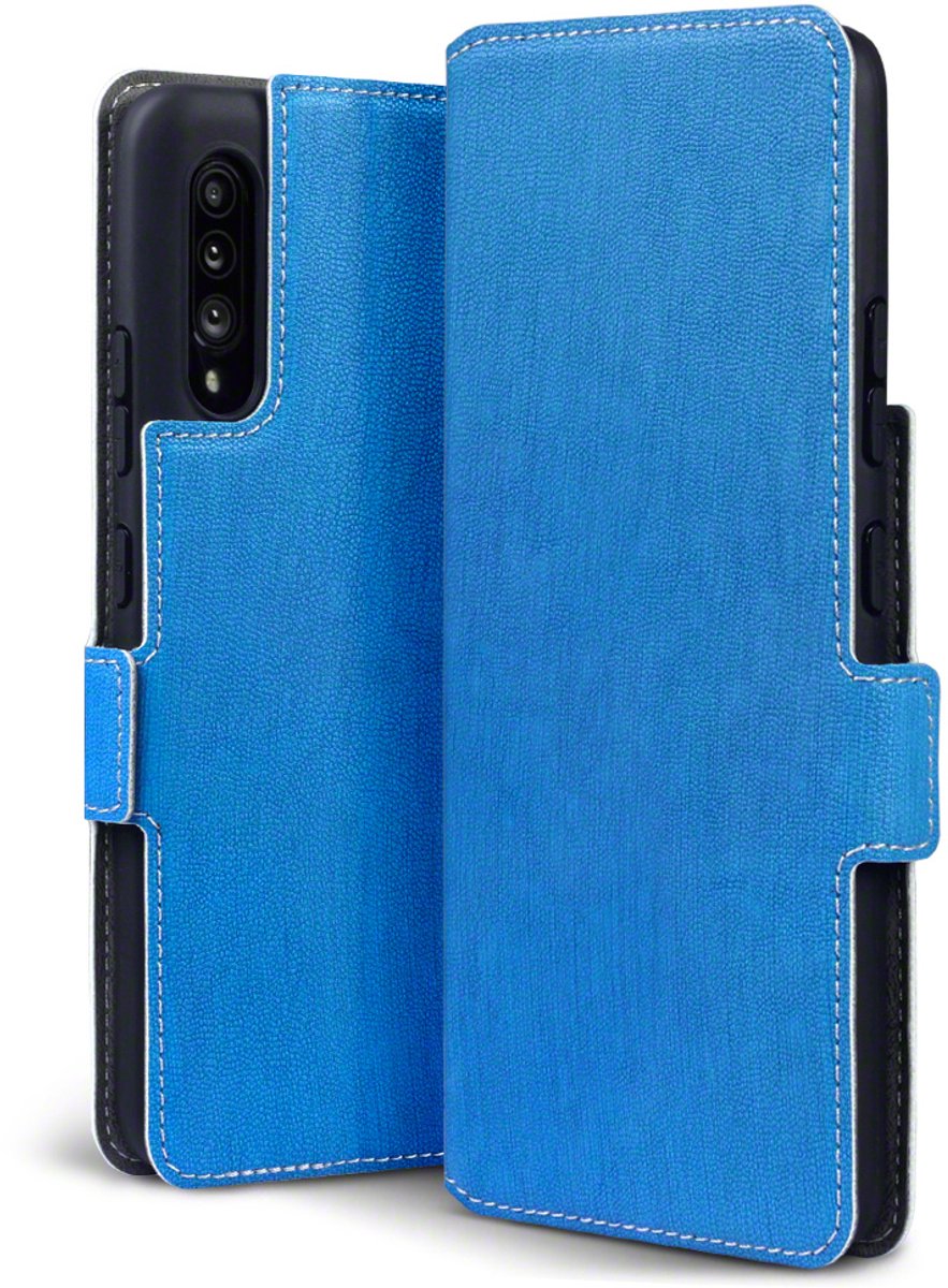 Qubits - slim wallet hoes - Geschikt voor Samsung Galaxy A90 - Lichtblauw