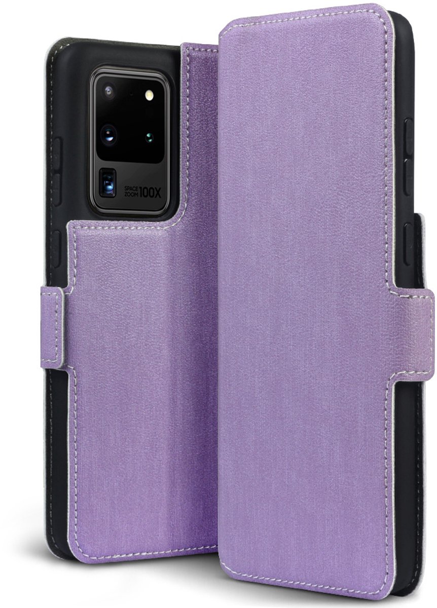 Qubits - slim wallet hoes - Geschikt voor Samsung Galaxy S20 Ultra - Paars