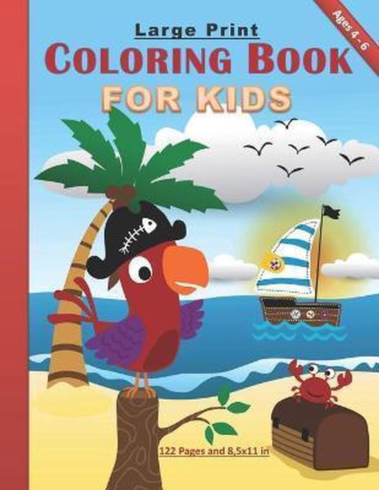 Large Print Coloring Book for Kids: Amazing coloring book for kids both ...