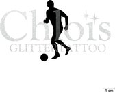 Chloïs Glittertattoo Sjabloon 5 Stuks - Soccer Player Marco - CH6502 - 5 stuks gelijke zelfklevende sjablonen in verpakking - Geschikt voor 5 Tattoos - Nep Tattoo - Geschikt voor G
